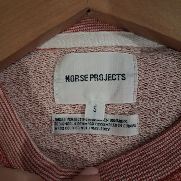 Norse Projects Crewneck Sweatshirt "Vorm Sweat" Sweater Size S Pink Long Sleeve - Picture 4 of 7